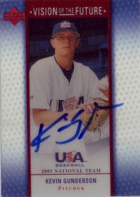 Kevin Gunderson 2005 Upper Deck USA Vision of the Future #8 (Autograph)