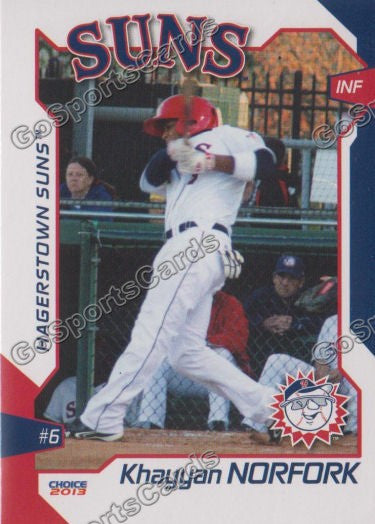 2013 Hagerstown Suns Khayyan Norfork