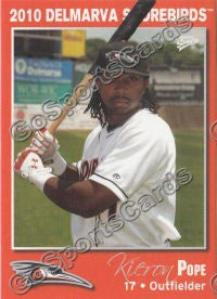 2010 Delmarva Shorebirds Kieron Pope