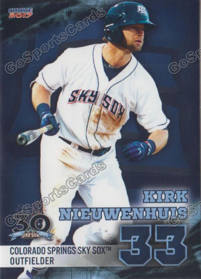2017 Colorado Springs Sky Sox Kirk Nieuwenhuis