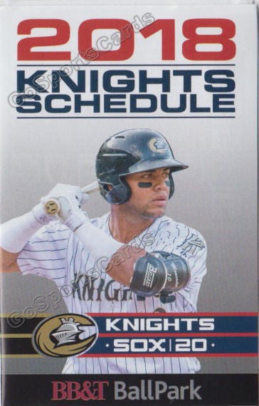 2018 Charlotte Knights Pocket Schedule (Yoan Moncada)