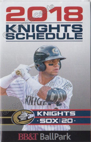 2018 Charlotte Knights Pocket Schedule (Yoan Moncada)