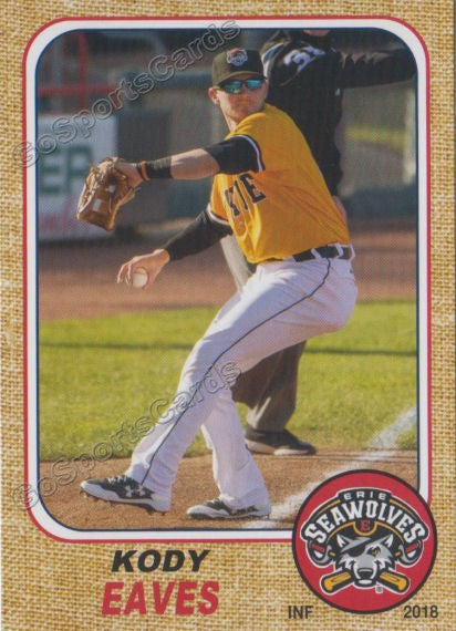 2018 Erie SeaWolves Kody Eaves