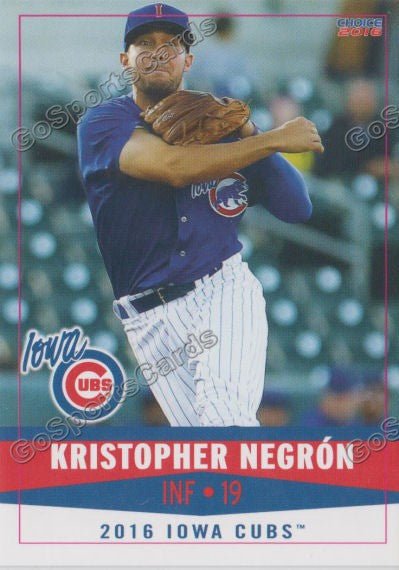2016 Iowa Cubs Kristopher Negron