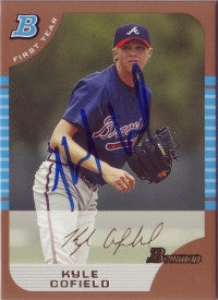 Kyle Cofield 2005 Bowman Draft Picks Gold #55 (Autograph)