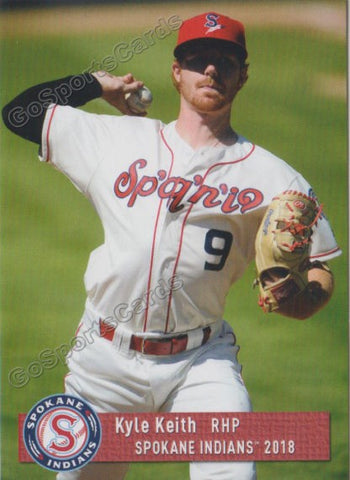 2018 Spokane Indians Kyle Keith