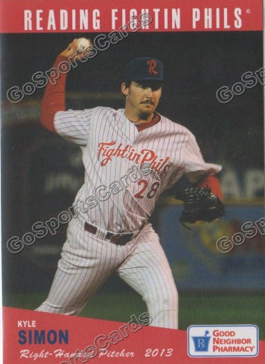 2013 Reading Fightins Phils Updated SGA 2nd Kyle Simon