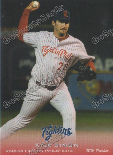 2013 Reading Fightin Phils Phillies Kyle Simon