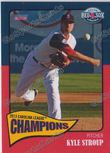 2013 Salem Red Sox Carolina Championship Kyle Stroup