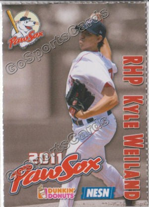 2011 Pawtucket Red Sox Dunkin Donuts Kyle Weiland