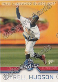 2012 Lakewood BlueClaws Kyrell Hudson