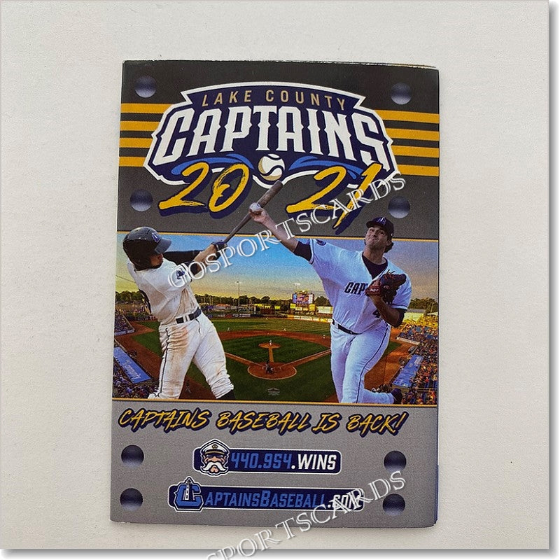 2021 Lake County Captains Pocket Schedule Go Sports Cards 2021-lake-county-captains-pocket-schedule-go-sports-cards
