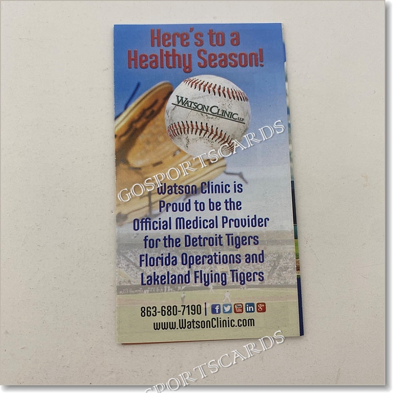 2014 Lakeland Flying Tigers Pocket Schedule Go Sports Cards 2014-lakeland-flying-tigers-pocket-schedule-go-sports-cards