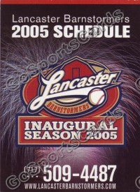 2005 Lancaster Barnstormers Pocket Schdule (Inaugural Seaon)