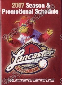 2007 Lancaster Barnstormers Pocket Schedule