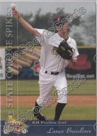 2012 State College Spikes Lance Breedlove