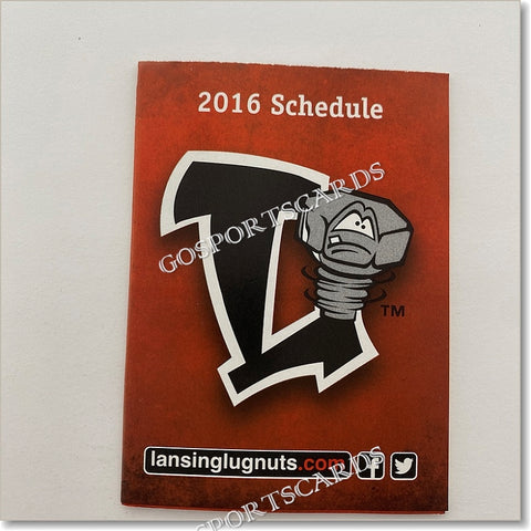 2016 Lansing Lugnuts Pocket Schedule