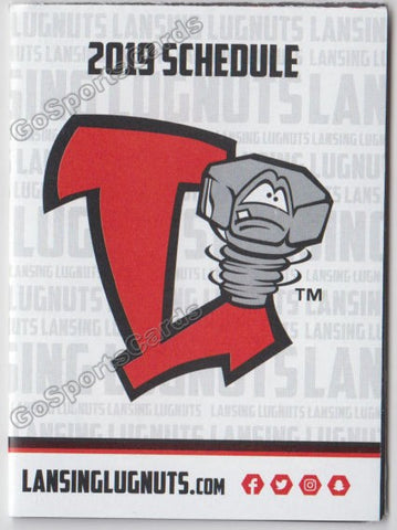 2019 Lansing Lugnuts Pocket Schedule