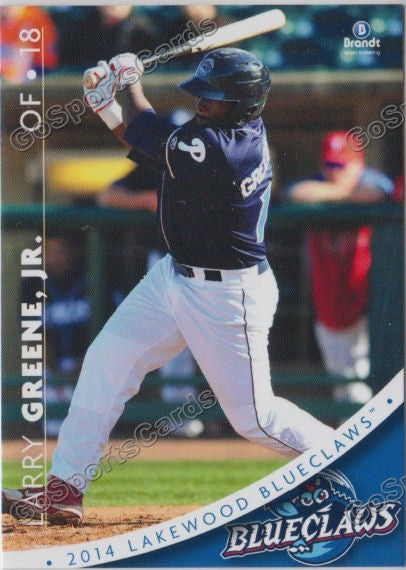 2014 Lakewood BlueClaws Larry Greene Jr