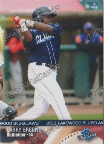 2013 Lakewood BlueClaws Larry Greene Jr