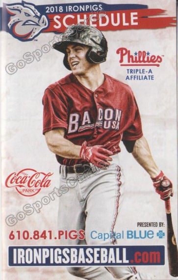 2018 Lehigh Valley IronPigs Pocket Schedule (Scott Kingery)