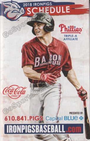 2018 Lehigh Valley IronPigs Pocket Schedule (Scott Kingery)
