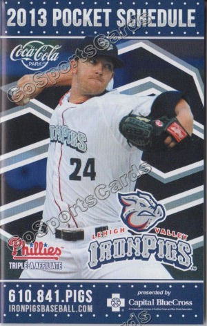 2013 Lehigh Valley IronPigs Pocket Schedule (Tyler Cloyd)