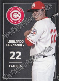 2012 Vancouver Canadians Leonard Leo Hernandez