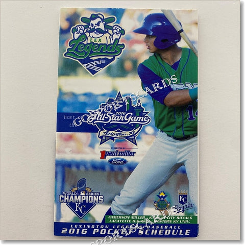 2016 Lexington Legends Pocket Schedule