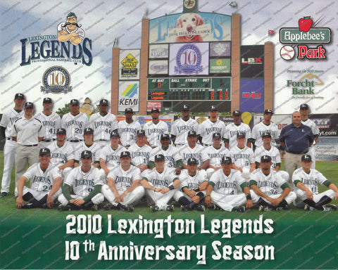 2010 Lexington Legends Team Photo 8x10