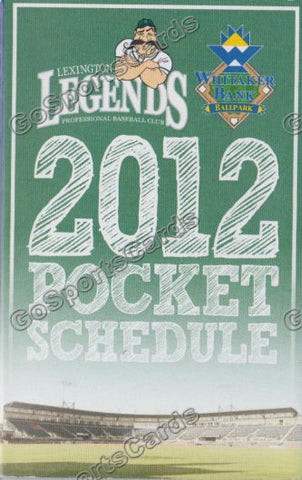 2012 Lexington Legends Pocket Schedule