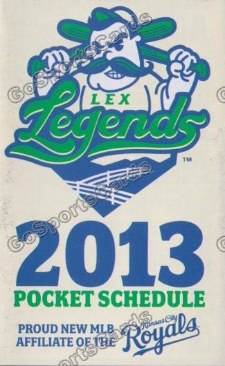 2013 Lexington Legends Pocket Schedule