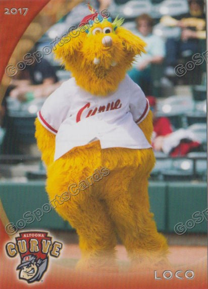 2017 Altoona Curve Loco Mascot