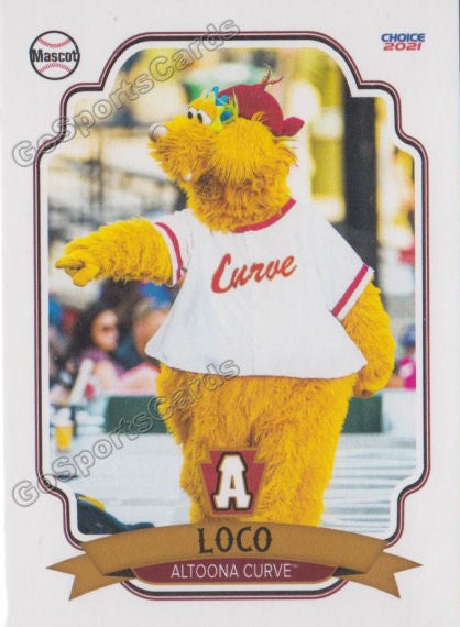 2021 Altoona Curve LOCO Mascot