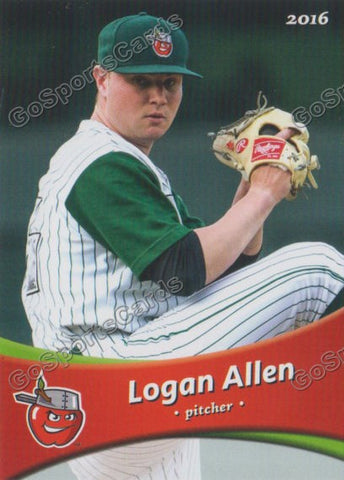 2016 Fort Wayne Tin Caps Logan Allen