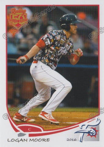 2016 Reading Fightin Phils Logan Moore
