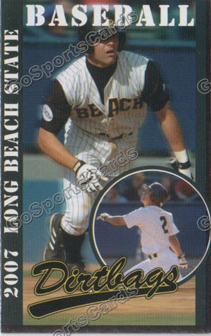 Danny Espinosa 2007 Long Beach State Dirtbags Pocket Schedule
