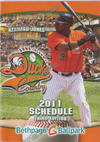2011 Long Island Ducks Pocket Schedule (Kennard Jones)