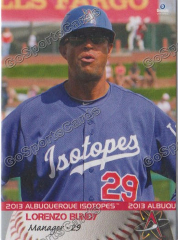 2013 Albuquerque Isotopes Lorenzo Bundy