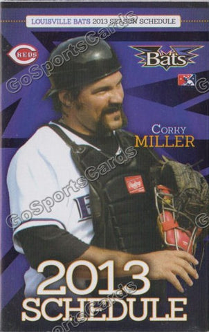 2013 Louisville Bats Pocket Schedule (Corky Miller)