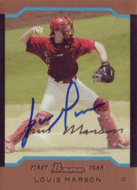 Lou Marson 2004 Bowman Draft Picks Gold #54 (Autograph)