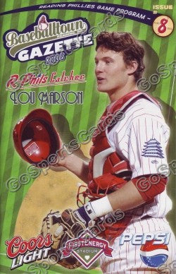 Lou Marson 2008 Reading Phillies Gazette Program (SGA)