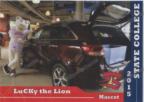2015 State College Spikes Lucky the Lion Mascot