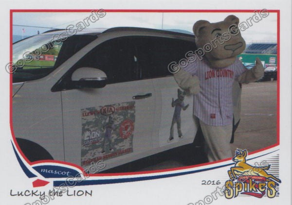 2016 State College Spikes Lucky the Lion Mascot