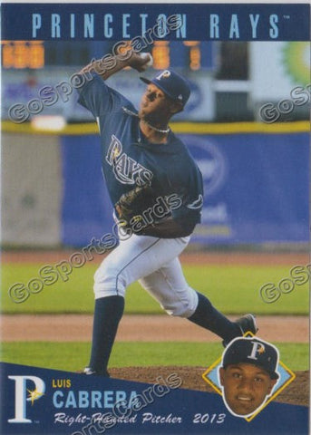 2013 Princeton Rays Luis Cabrera