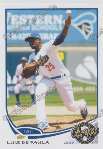 2016 Rancho Cucamonga Quakes Luis De Paula