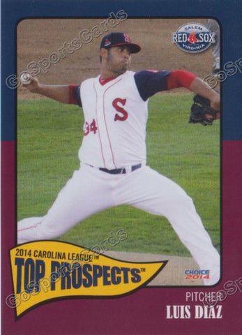 2014 Carolina League Top Prospect Luis Diaz Dayan Diaz ERROR