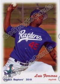 2010 Ogden Raptors Luis Ferreras