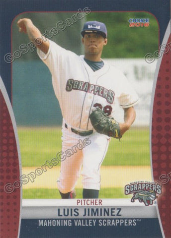 2016 Mahoning Valley Scrappers Luis Jimenez