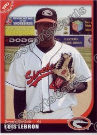 2007 Delmarva Shorebirds Luis Lebron